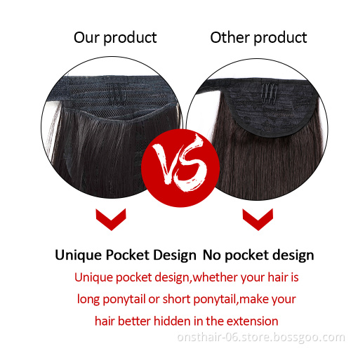 Straight And Kinky Curly Long Wavy Pocket Ponytail Wrap on Clip Hair In synthetic Hair Extension Pony Tail Fack Hair Eextension